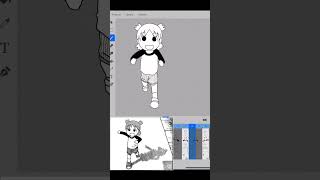 A run cycle I made #2danimation #yotsuba #runcycle #animationtutorial #mangaart #animationprocess