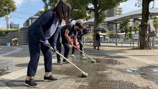 阪神「出屋敷駅」定期清掃活動 | あかねが本気で取り組む街づくり