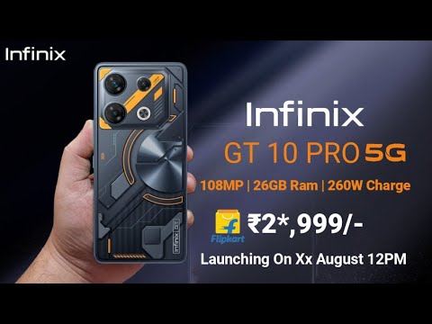 Infinix GT 10 Pro 5G - 7000mAh Battery, 200Camera, 26GB Ram, 256GB, Infinix GT 10 Pro Price in india