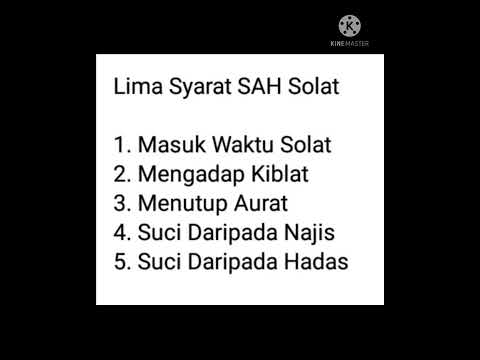 5 Syarat Sah Solat