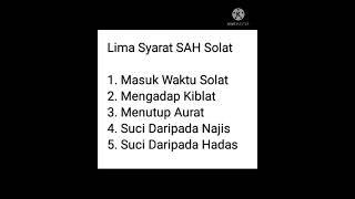 5 Syarat Sah Solat