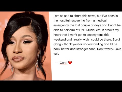 Cardi B Hospitalized With Medical Health Emergency (cancelled her show)