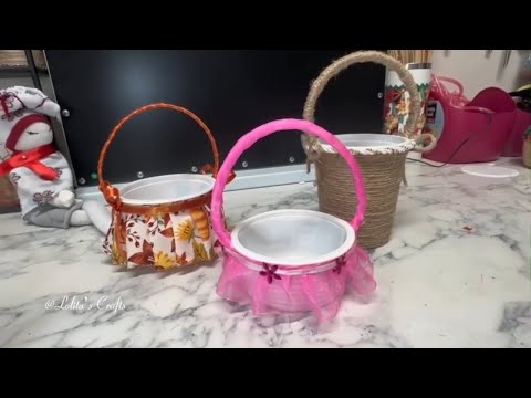 Transform Ordinary Plastic Containers Into Adorable Gift Baskets!