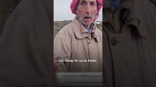 Syrian farmer inspects destruction caused by Israeli forces