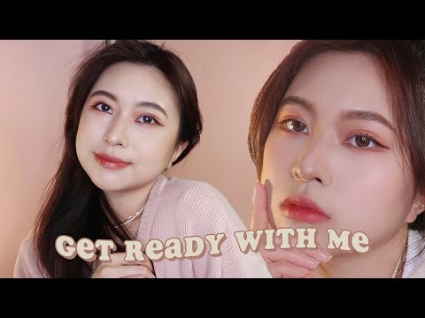 GRWM+閒聊🍑軟綿綿的粉嫩妝容、愛用眼影盤、容貌焦慮症、我所有的化妝小技巧【Angel蓁蓁 】