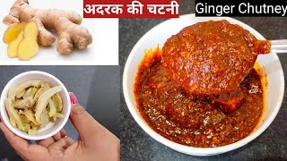 अदरक की चटनी -Spicy Ginger Chutney Recipe-How to make Ginger chutney- Chutney Recipes