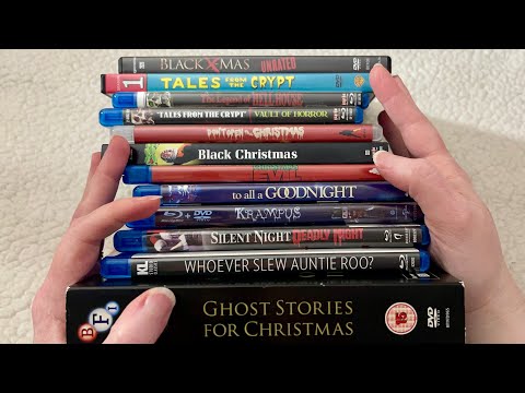 ASMR My Christmas Eve Horror Movie Watch List (whispered)