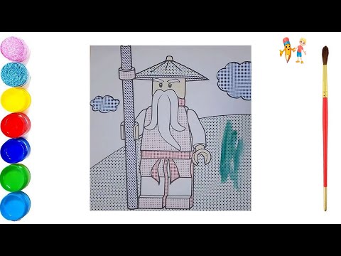 How to draw Lego Ninjago / Раскраски мультик для детей / Lego Ninjago / Детская Комната РАСКРАСКИ