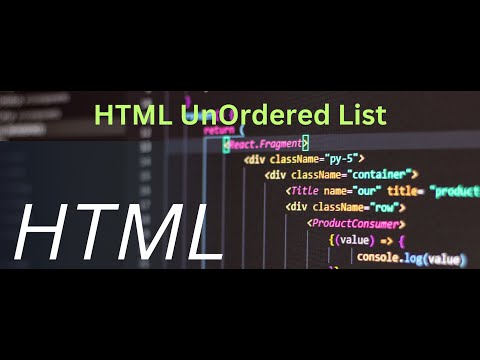 #HTML Un Ordered List how to create. # Creating Unordered Lists in HTML: A Quick and Easy Tutorial!