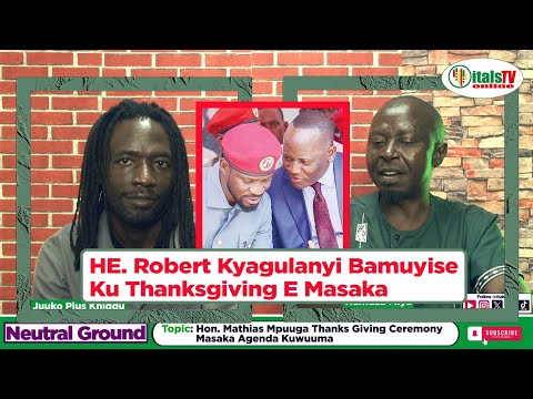 HE. Robert Kyagulanyi Naye Bamuyise Ku Thanksgiving E Masaka #mathiasmpuuga #bobiwine