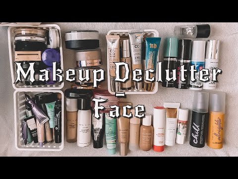 Decluttering 50% of My Makeup! | Face Products | Part 1