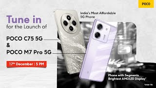 Launch of POCO M7 Pro 5G and POCO C75 5G at 5 PM Today