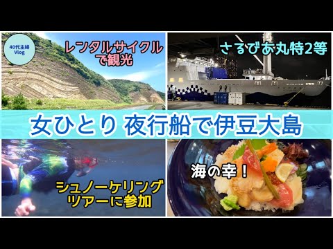 【夜行船さるびあ丸】2度目の伊豆大島はフリーで楽しむ！旅行中だけはアクティブな40代旅log【19時間で完結】