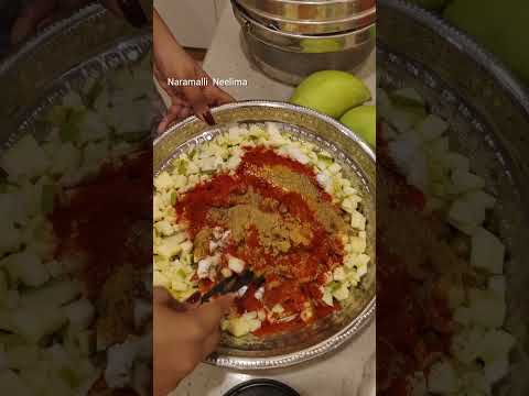 summer special mango pickle|mamidikaya uragaya|mango pachadi|maanga uuruga👌