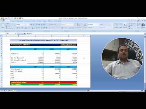 Excel Utility for New ITC Set off