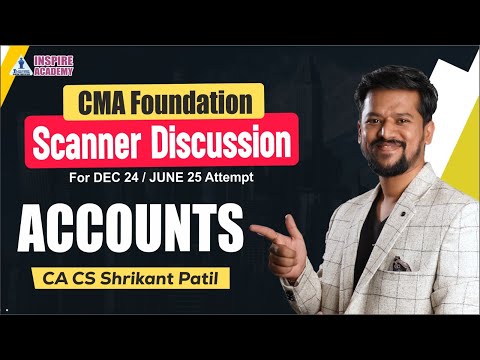 CMA Foundation  Accounts L 04 I Scanner series I Past exam question I By CA CS Shrikant patil