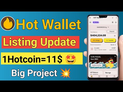 Hot wallet new update || Hot wallet listing date || Hot wallet total supply || Hot coin airdrop