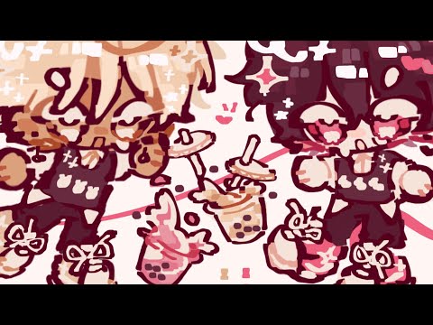 Orion Latté and Ace Bambell [ Oc chibi speedpaint ]