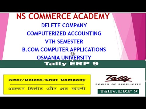 DELETE COMPANY-UNIT1-COMPUTERIZED ACCOUNTING-VTH SEMESTER-B,COM COMPUTER APPLICATIONS-OU