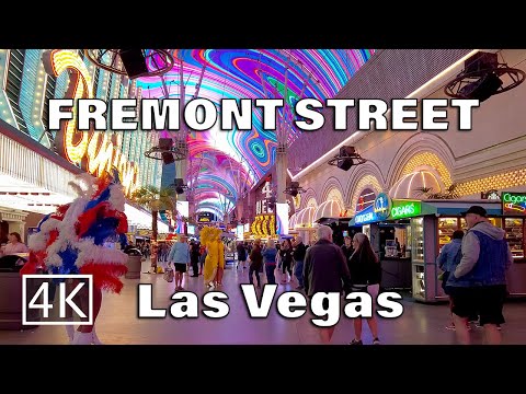 [4K] Fremont Street - Las Vegas - Walking Tour