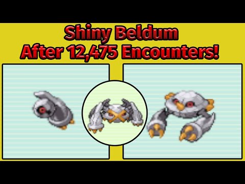 Shiny Beldum In Pokemon Sapphire After 12,475 SR's!!!!!!