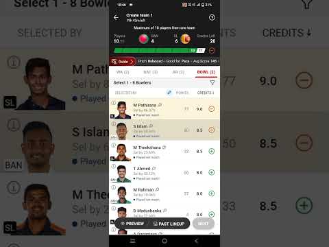 ban vs sl dream11 team kaise banaye ! ban vs sl dream11 team kaise banaye