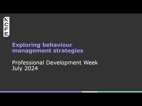 Exploring behaviour management strategies