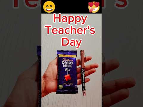 Handmade Gift for Teacher's Day❤️ Teacher's Day gift idea🥰Pen & Chocolate Gift#shorts #gift