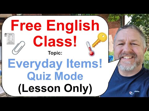 Let's Learn English! Topic: Everyday Items Quiz Mode! 🔑🌡️🧾 (Lesson Only)