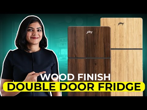 ⭐ Wood Finish Double Door Fridge | Godrej Eon Vogue Series