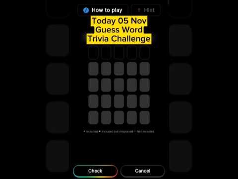 Today 05 Nov Blove DApp Guess Word Trivia Challenge