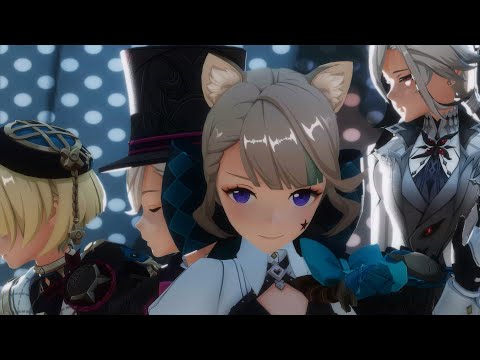 【原神MMD／sdPBR】Black Mamba - aespa short ver.【アルレッキーノ／リネ／リネット／フレミネ】