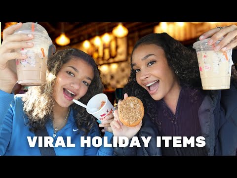 I TRIED VIRAL HOLIDAY ITEMS WITH MY SISTER *VLOGMAS DAY 2* 🧁 (very chaotic)