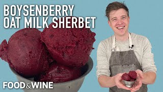 Want Dairy-Free Ice Cream? Try This Boysenberry Oat Milk Sherbet From Tyler Malek | Chefs At Home