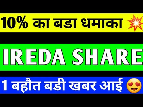 IREDA SHARE UPDATE , IREDA SHARE LATEST NEWS, IREDA SHARE PRICE TARGET