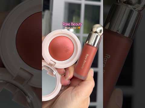 Comparing New #RareBeauty Soft Pinch Luminous Powder Blush to Liquid Blush in Shade Love🏺 #shorts