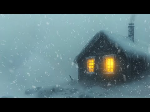 Experience Peaceful Sleep With Snowstorm Night Sounds | Howling Wind Deep Relaxation & Stress Relief