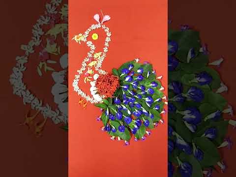 peacock flower Rangoli