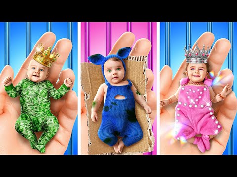 Rich Vs Broke Vs Giga Rich Pregnant In Jail! Wednesday vs Barbie! DIY Ideas