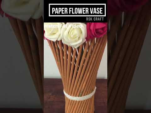 How To Make Easy Flower Vase At Home | DIY Paper Flower Vase |Home Decor Ideas #shorts