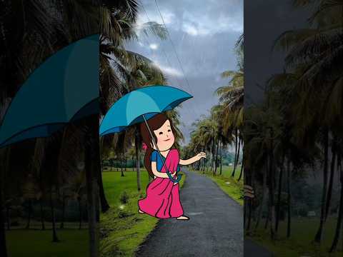 "ಮಲೆನಾಡಿನ 💚ಮಳೆಹಾಡಿನ....🌿🫰🏻#song #kannada #music #animation #cartoon #love #village #video #shorts