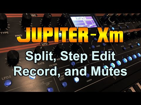 Roland Jupiter-Xm - Split, Step Edit Record, Mutes