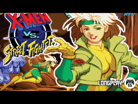 [PS1] X-Men vs. Street Fighter Rogue Battle Mode Full Gameplay / Playthrough / LongPlay