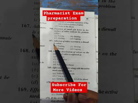 Pharmacist exam preparation | DSSSB, OSSC, Osssc, ESI, Sepoy Pharma @pharmamcq