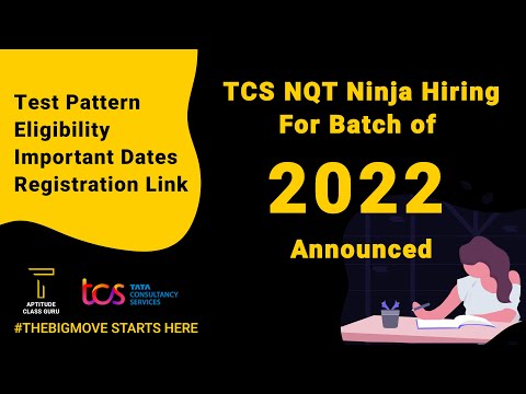 TCS NQT 2021 ANNOUNCED | TCS NQT Hiring for 2022 Passouts| TCS NQT 2022 | No Fees | TCS NQT #tcsnqt