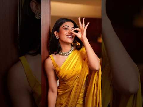 Rashmika Mandanna’s Saree Grace: The Ultimate Style Statement! 💎 #TraditionMeetsStyle