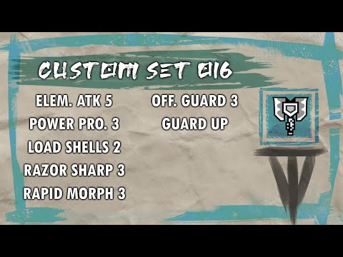 Custom Armor Set 016 - Easy Elemental Razor Sharp Charge Blade Set