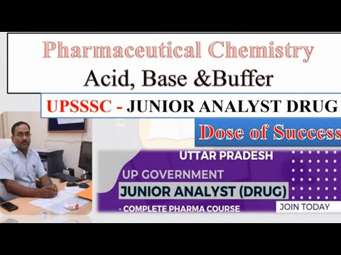 UP Junior Analyst  Drug Preparation | acid, base & buffer Mcq | pharmaceutical chemistry mcq