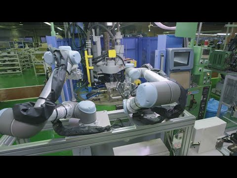 【ユニバーサルロボット】株式会社アルファ　協働ロボット導入事例　自動車関連　マシンテンディング