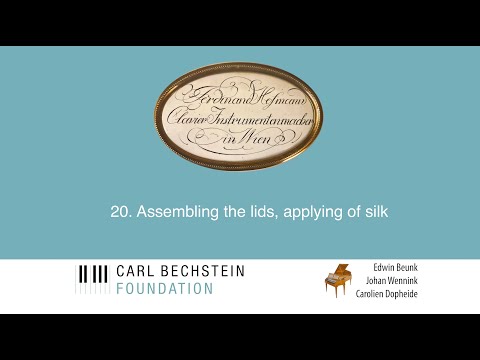 Restoring a fortepiano for the Carl Bechstein Foundation. 20. Assembling the lids, applying of silk